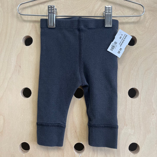 Dark Grey Ribbed Leggings