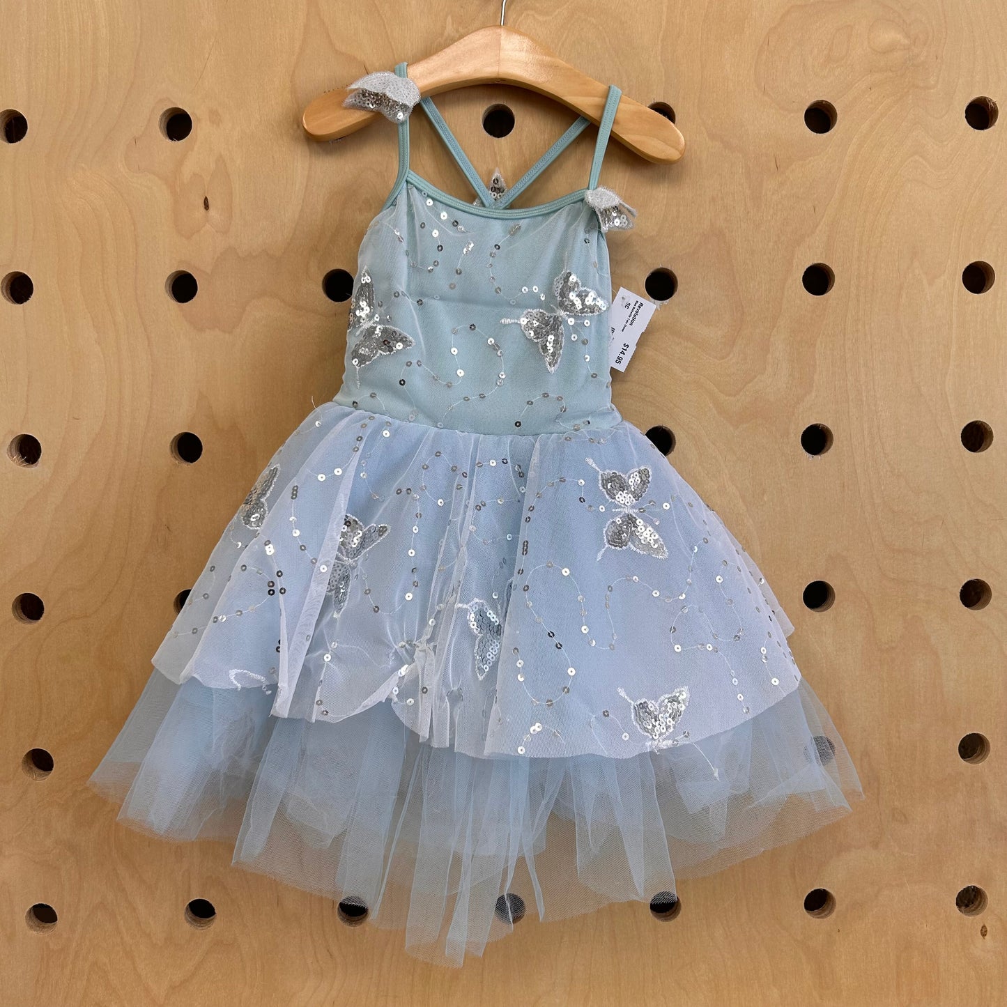 Blue Butterfly Tutu Dress