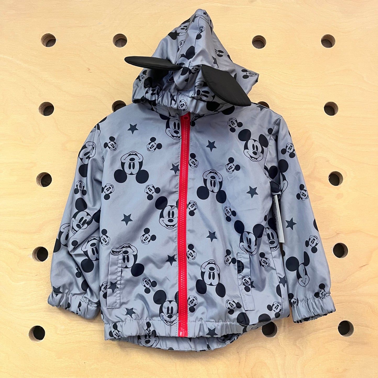 Grey/Black Mickey Ears Windbreaker