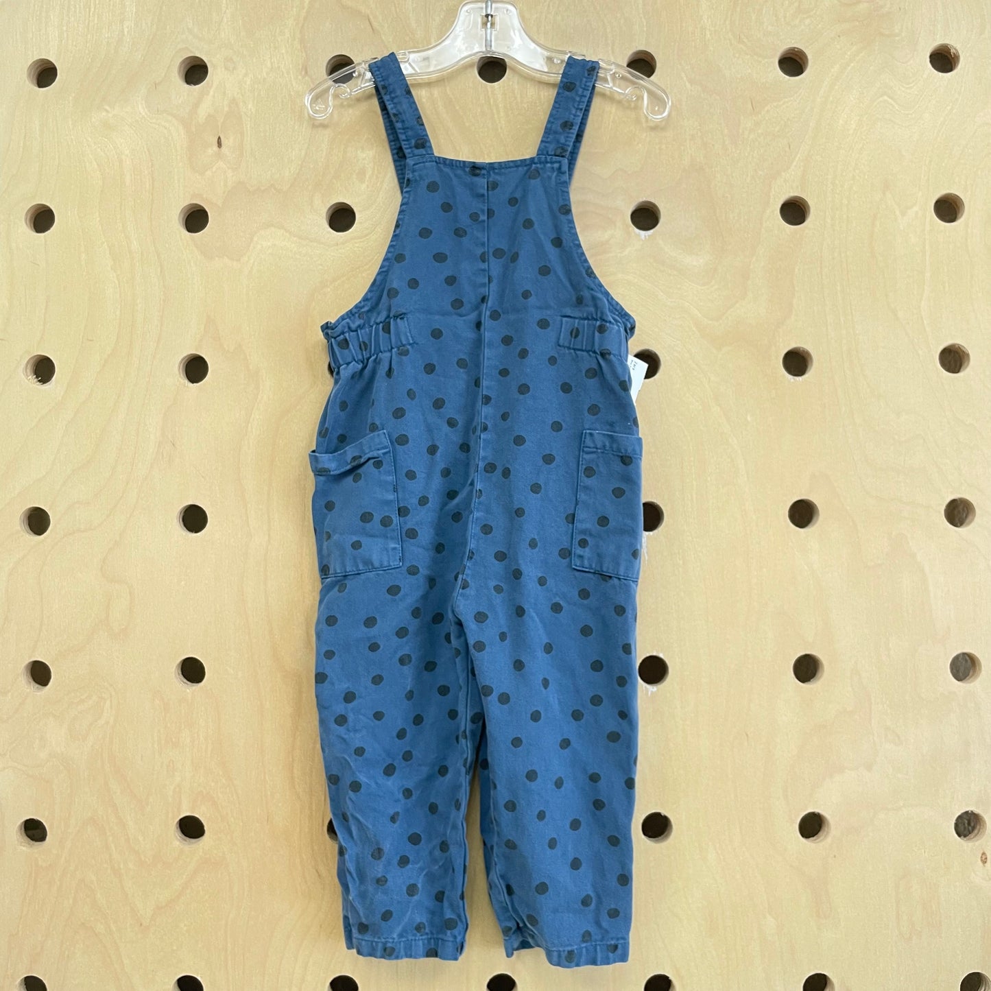 Blue Polka Dot Pinafore Romper