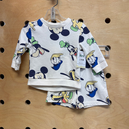 White Mickey & Friends Outfit