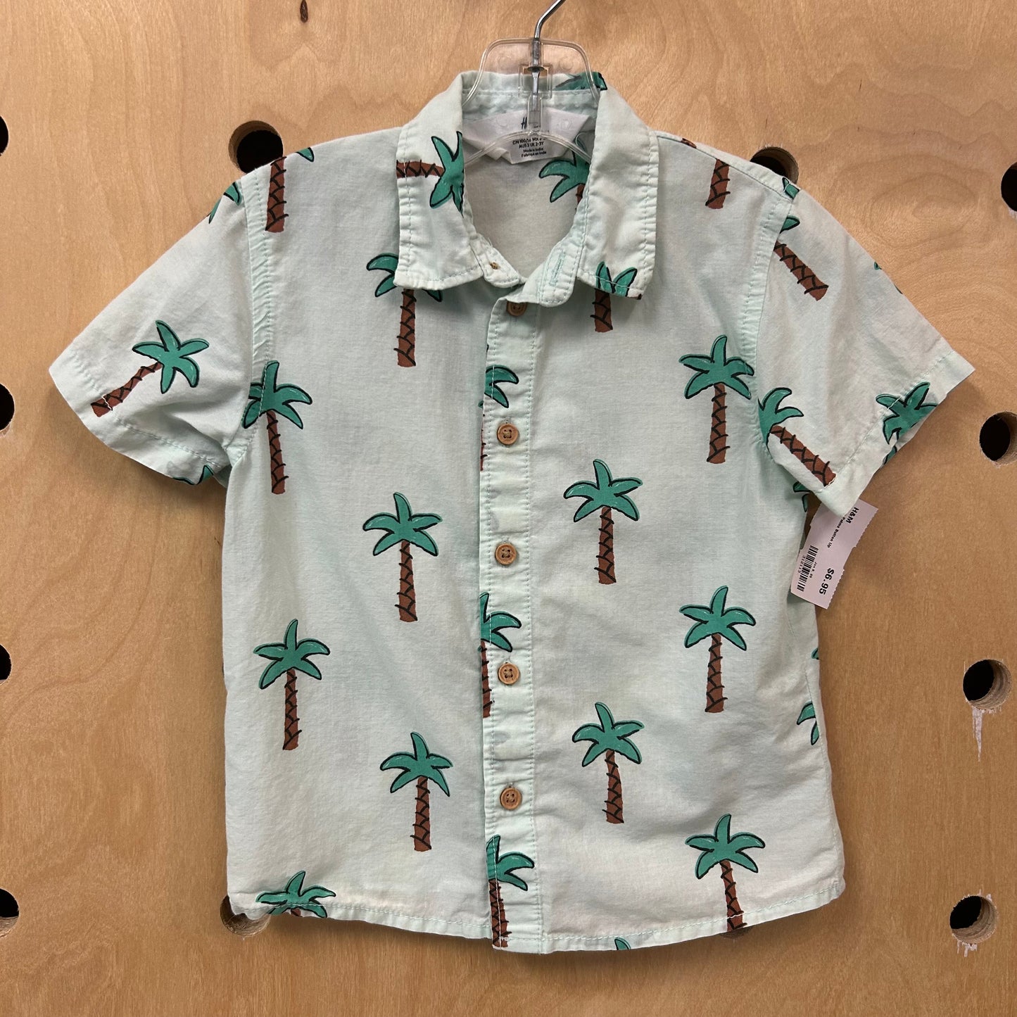 Green Palms Button Up
