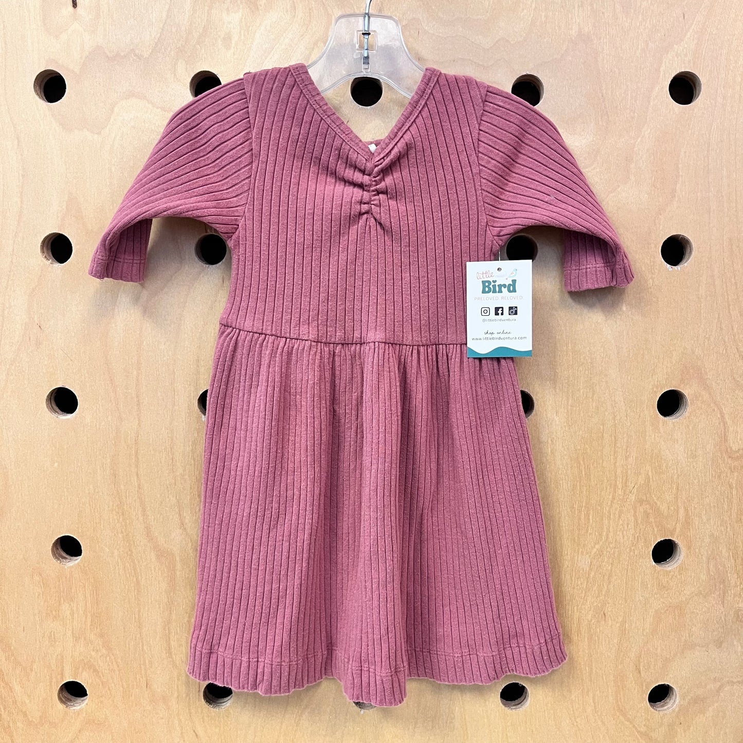 Organic Brick Ribbed Dress