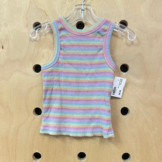 Pastel Striped Ribbed Tank