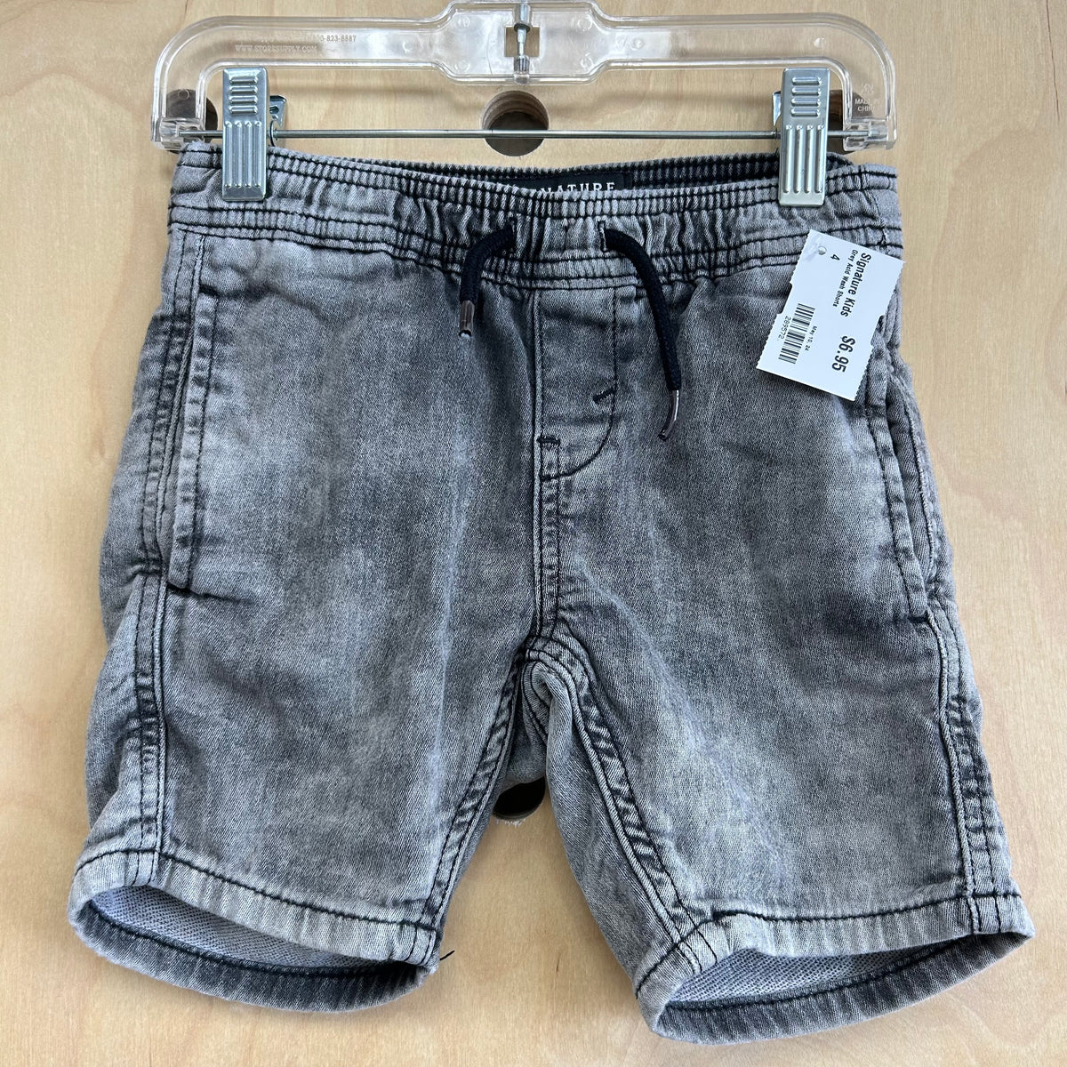 Grey Acid Wash Shorts