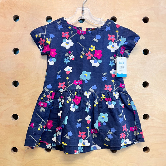 Navy Floral Dress