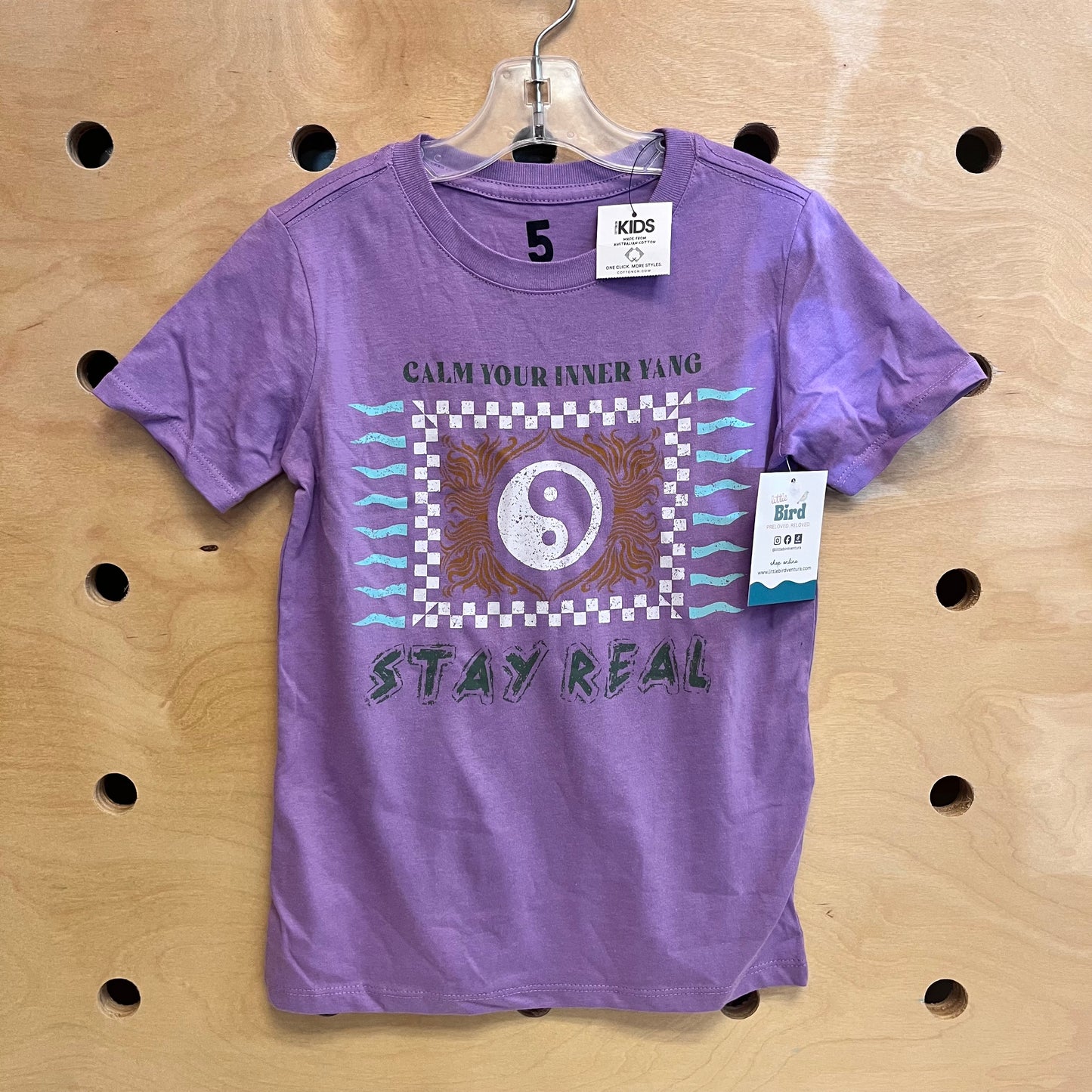 Purple Stay Real Tee NEW!