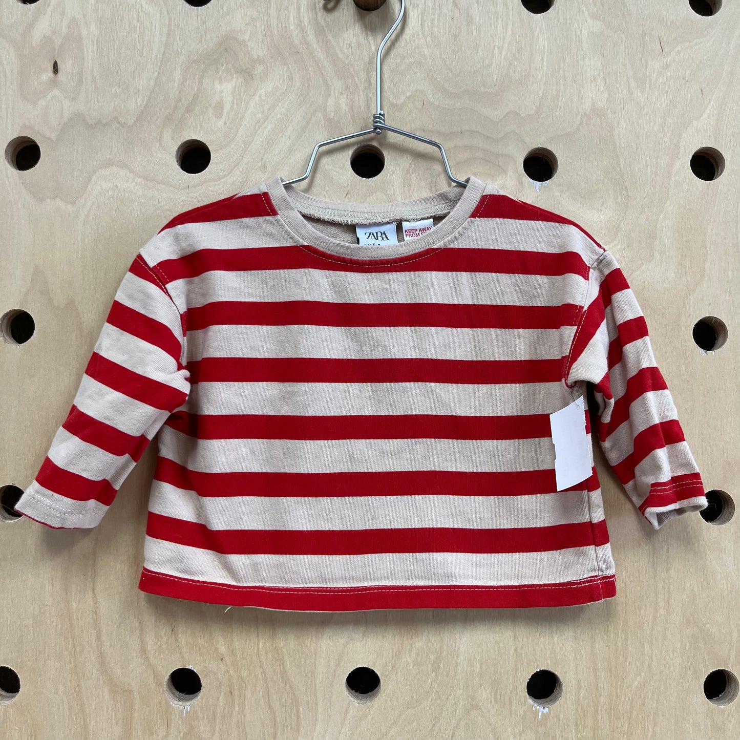 Red+Tan Striped Pullover