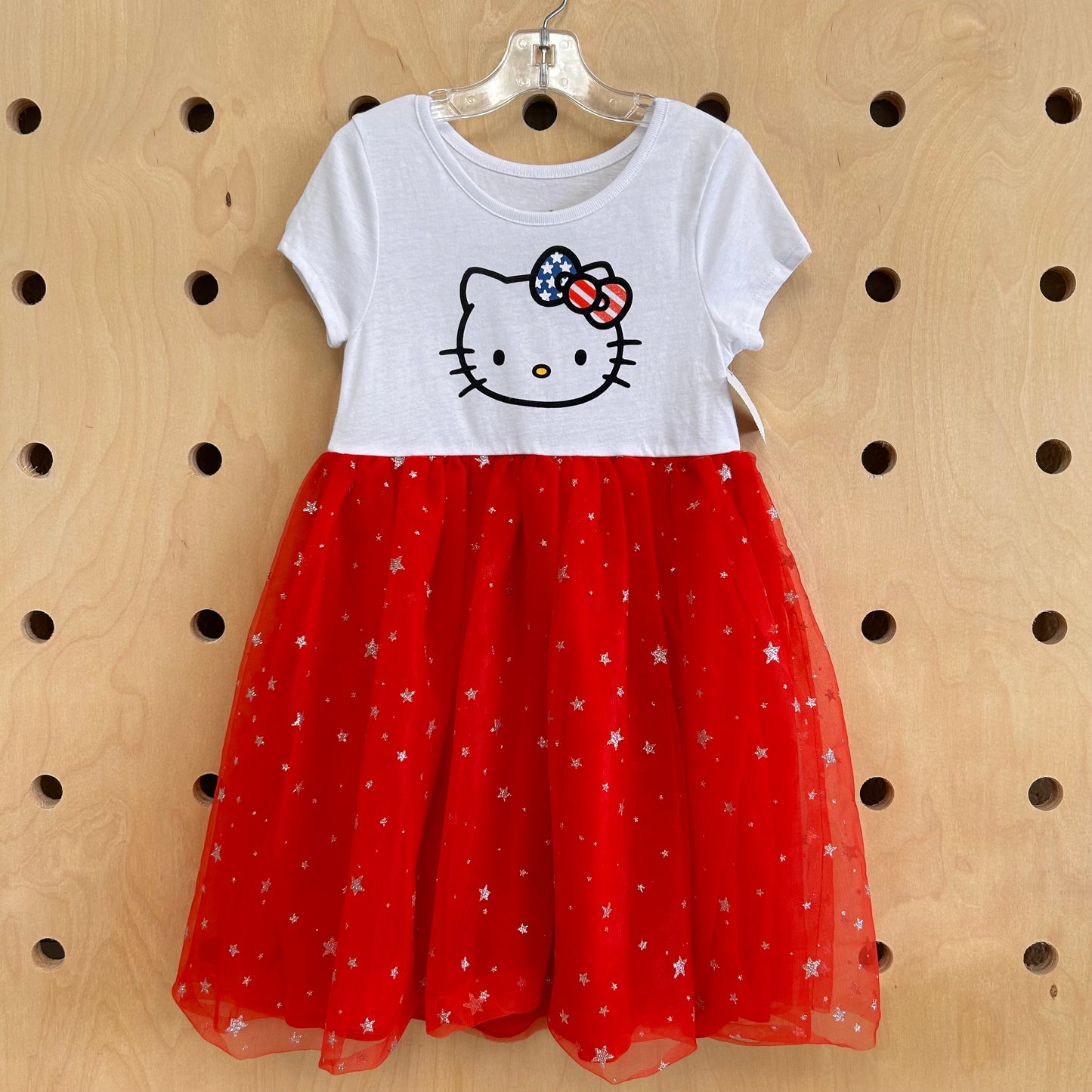 White + Red Tulle Dress