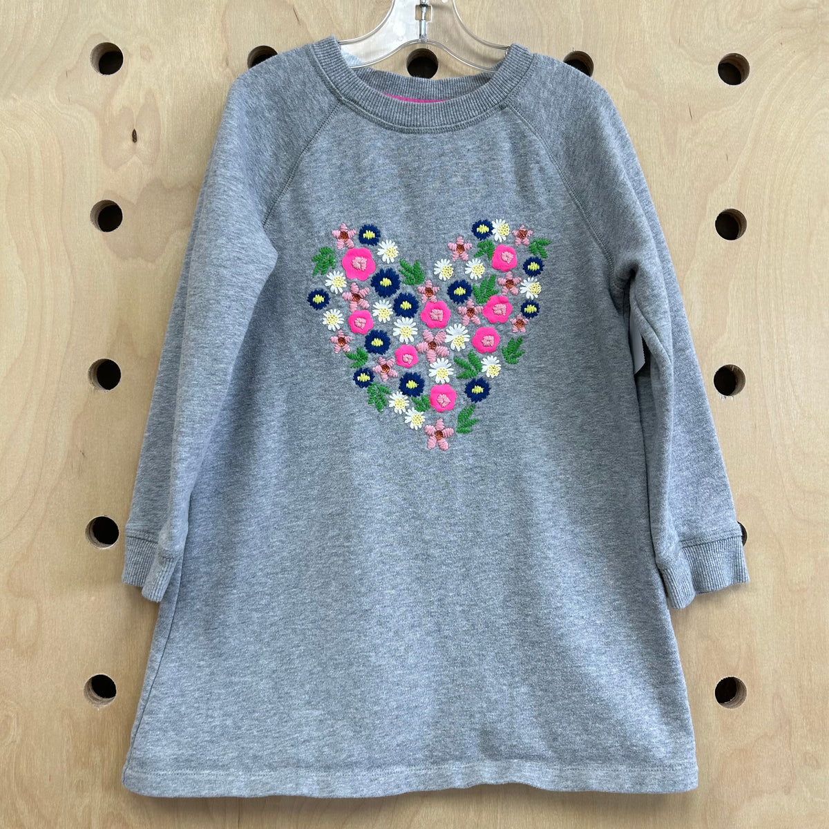 Grey Embroidered Floral Tunic
