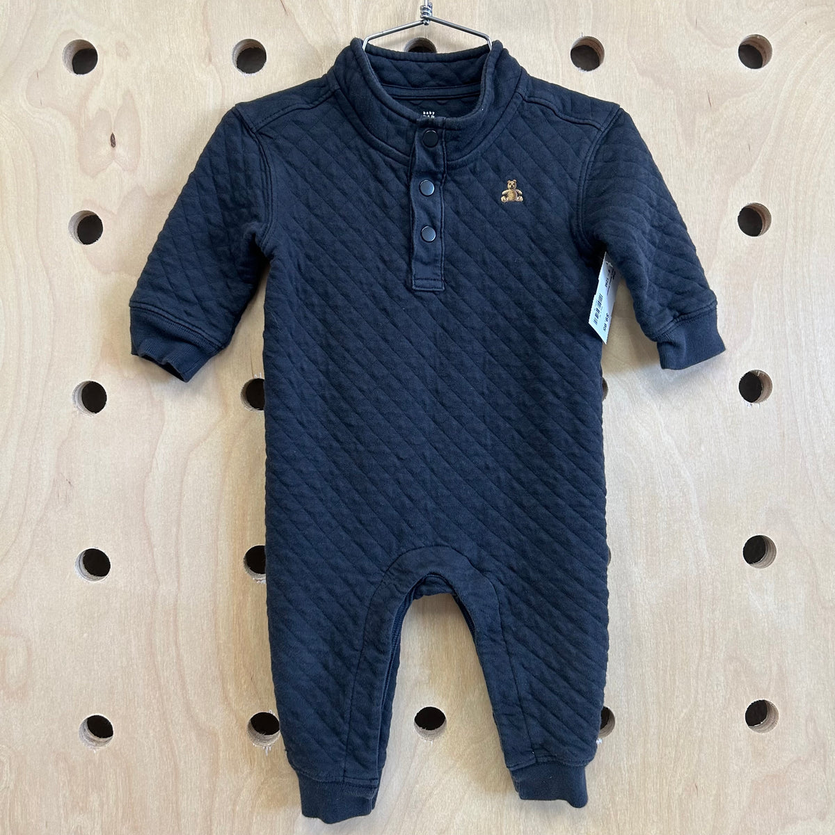 Black Quilted Romper