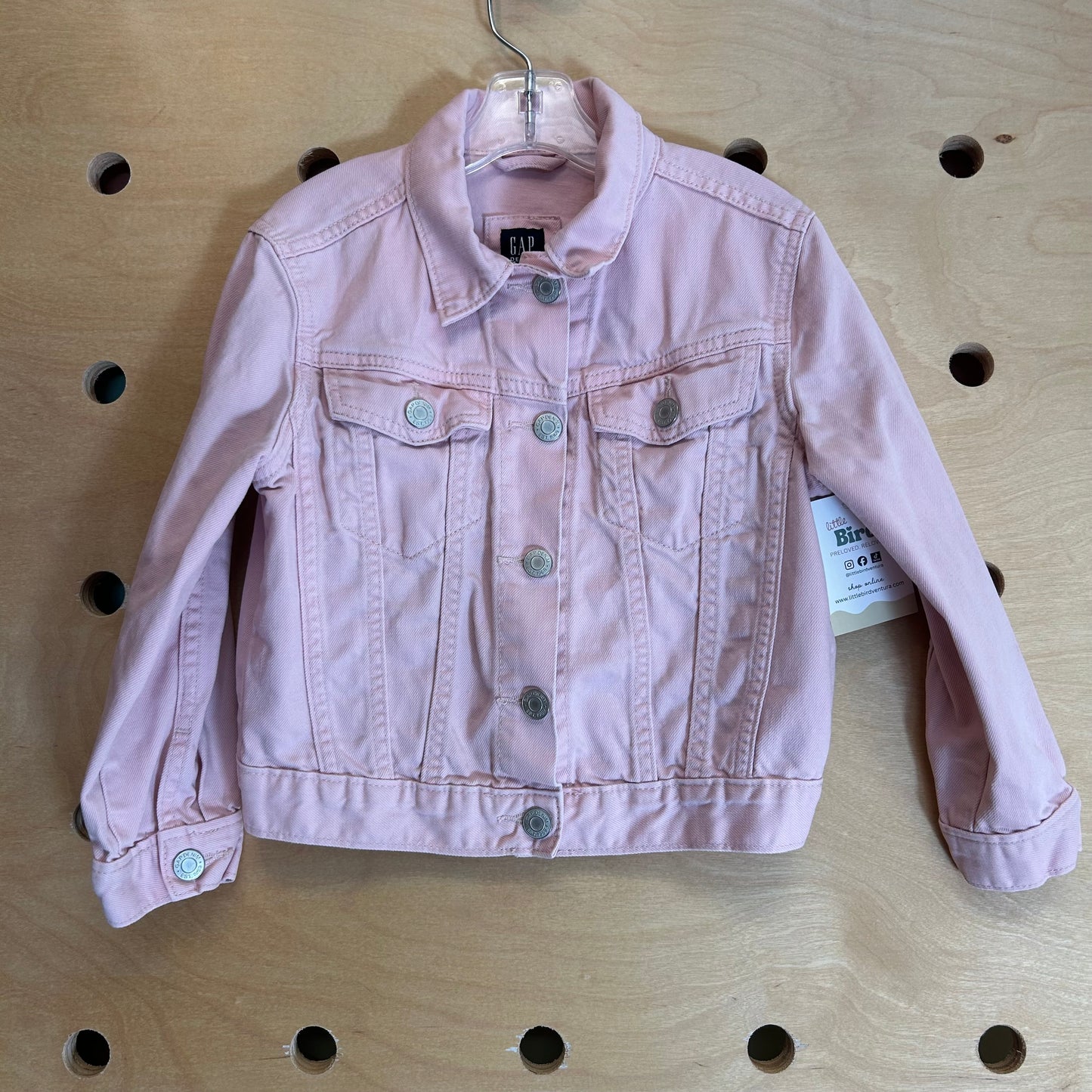 Pink Snap Denim Jacket
