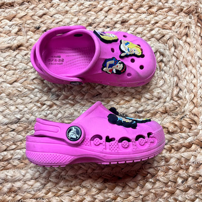 Pink Princess Jibbitz Baya Clogs