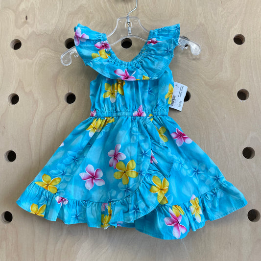 Turquoise Plumeria Dress