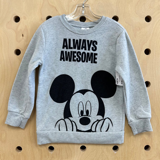 Grey Always Awesome Mickey Pullover