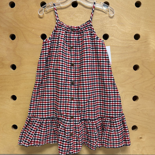 Red White & Blue Gingham Dress