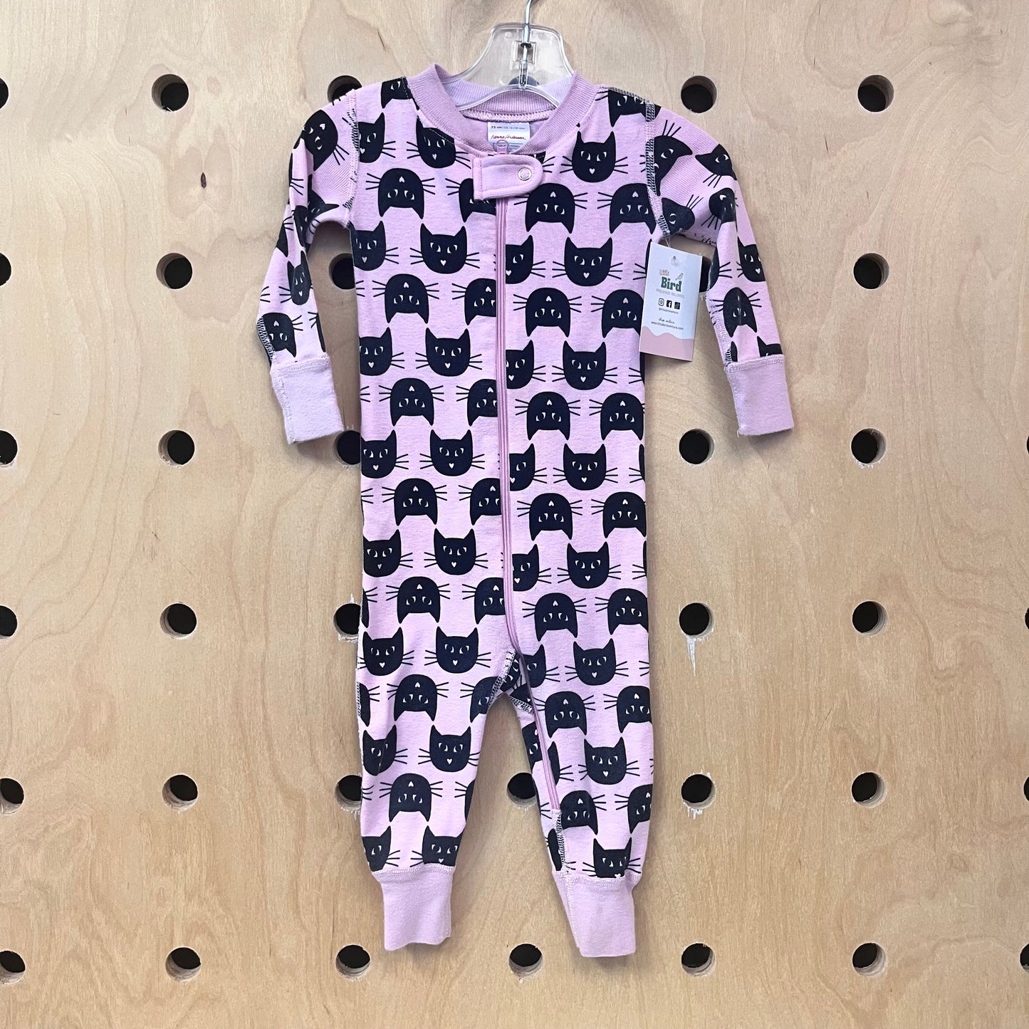 Pink Black Kitty Organic Zippy