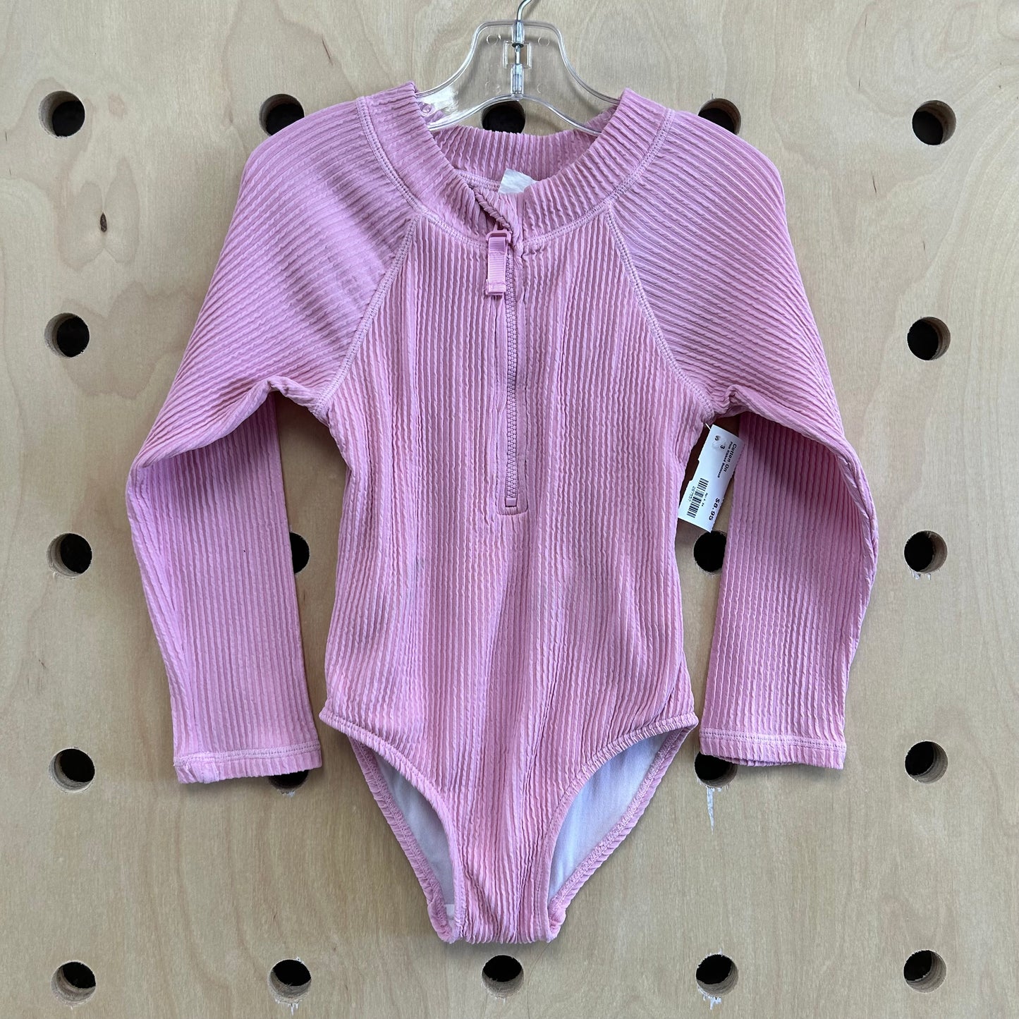 Pink Ribbed Swimsuit