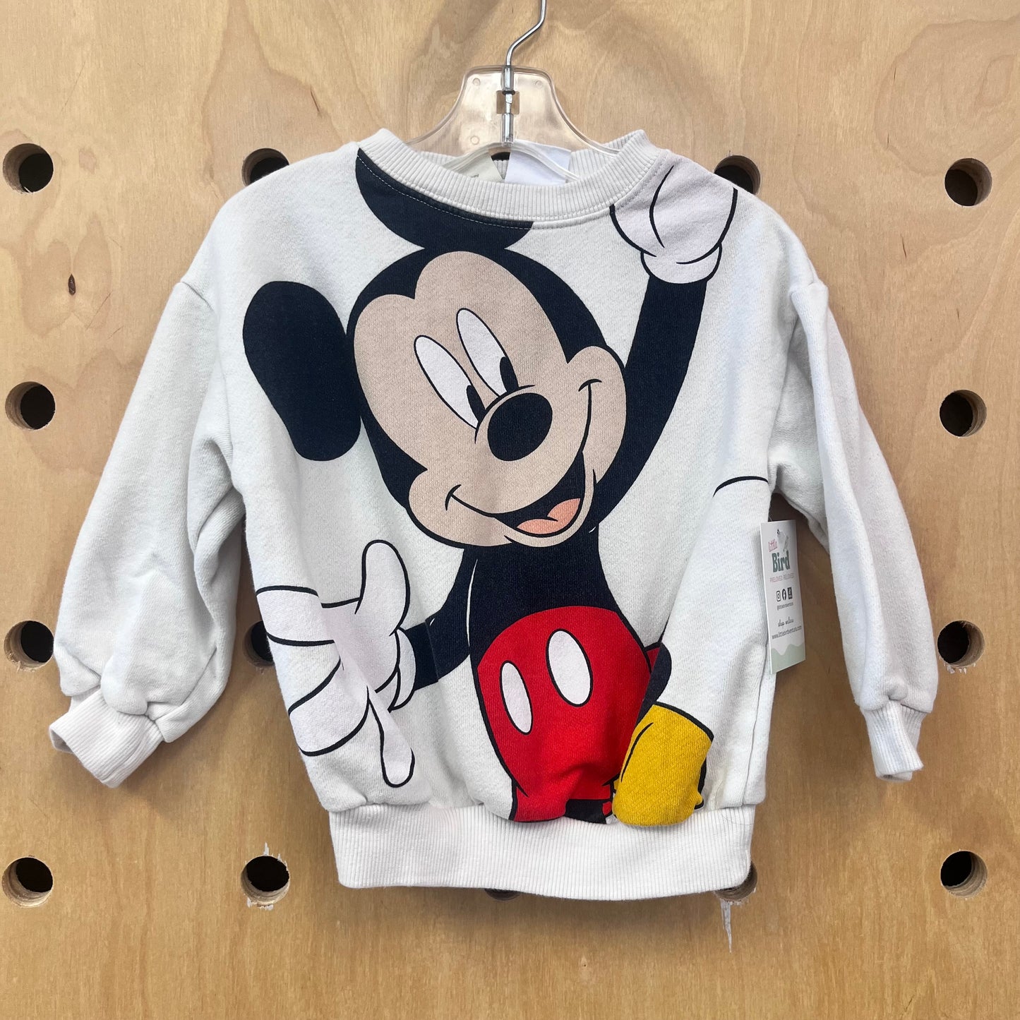 White Mickey Mouse Crewneck