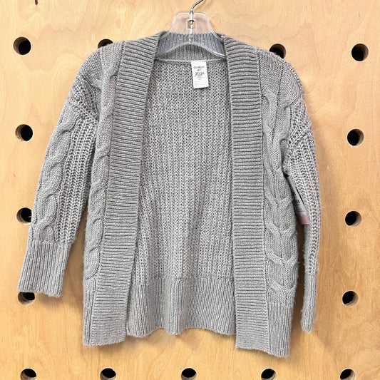 Grey Open Knit Cardigan