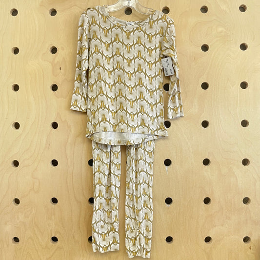 Tan Bamboo Palms Pajamas