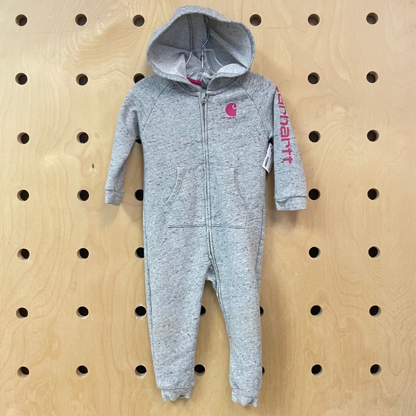 Grey Fleece Hoodie Romper