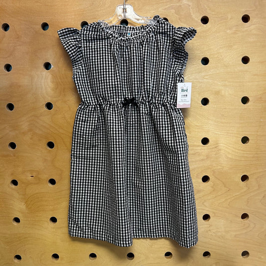 Black/White Gingham Bow Dress