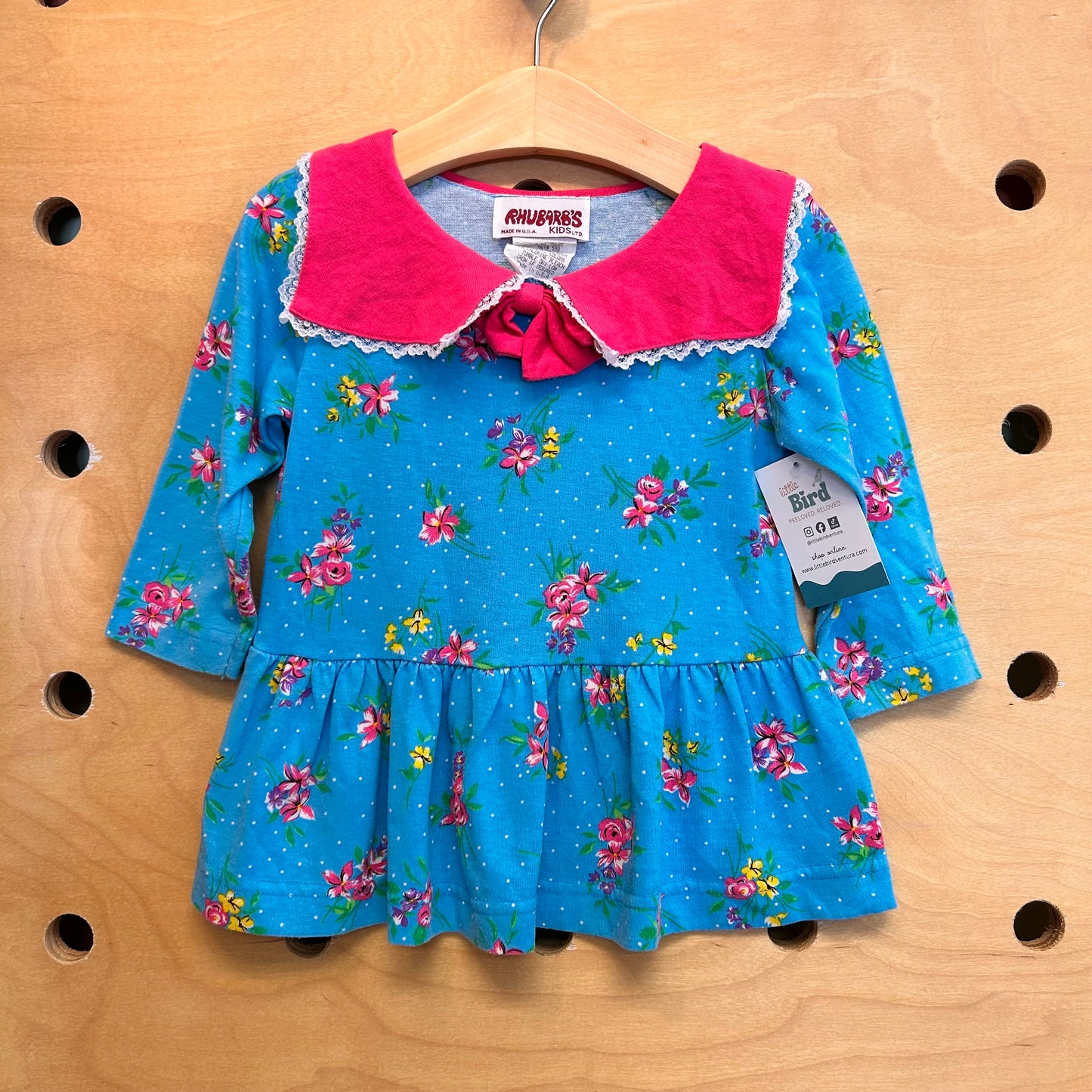 Rhubarbs Blue Floral Top