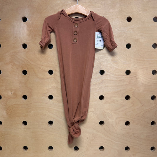 Brown Bamboo Knotted Gown