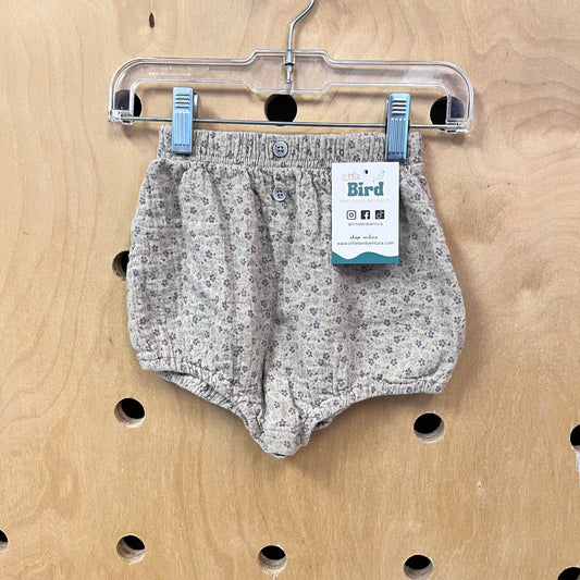 Tan Floral Bubble Shorties