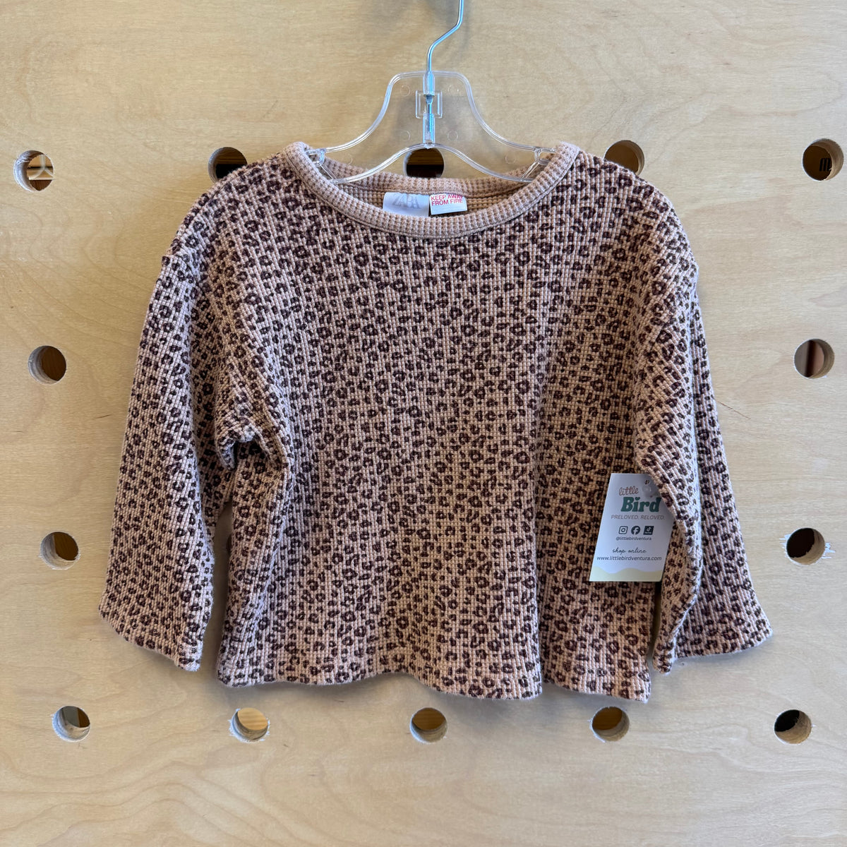 Brown/Cream Leopard Print LS
