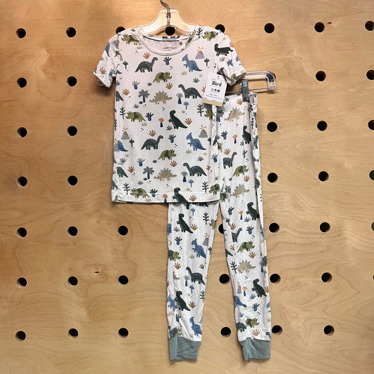 White Bamboo Dinos Pajamas