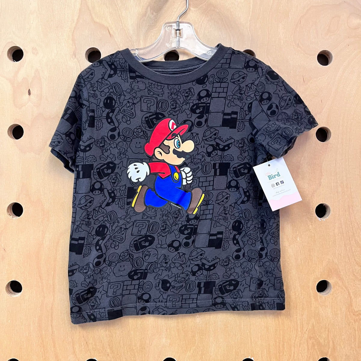 Grey/Black Mario Tee