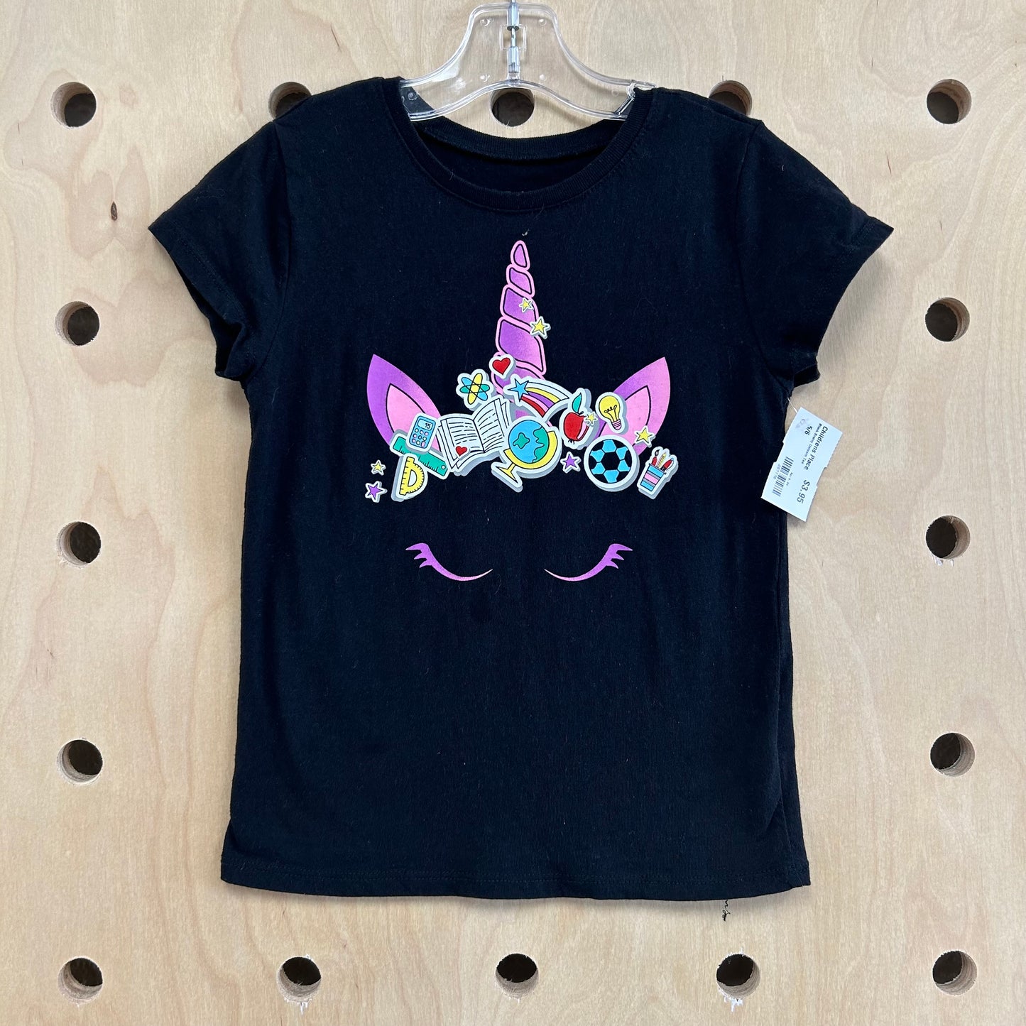 Black Brainy Unicorn Tee
