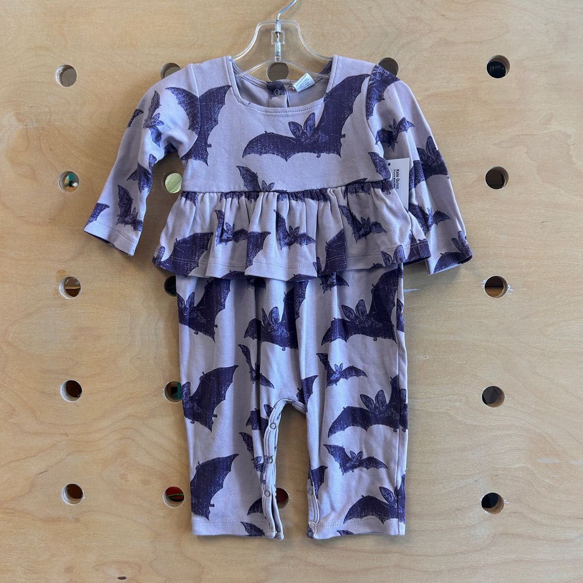 Purple Bats Organic Romper
