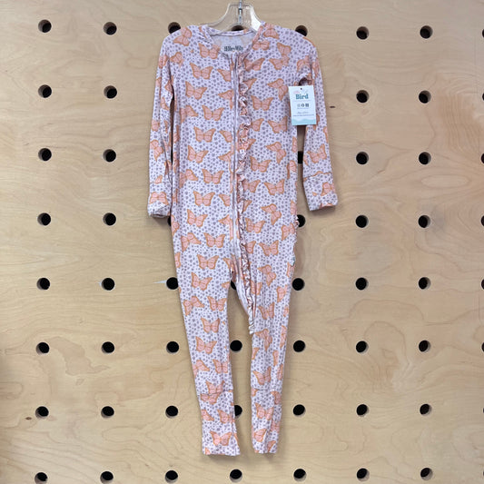 Pink Spotty Butterflies Bamboo Zippy