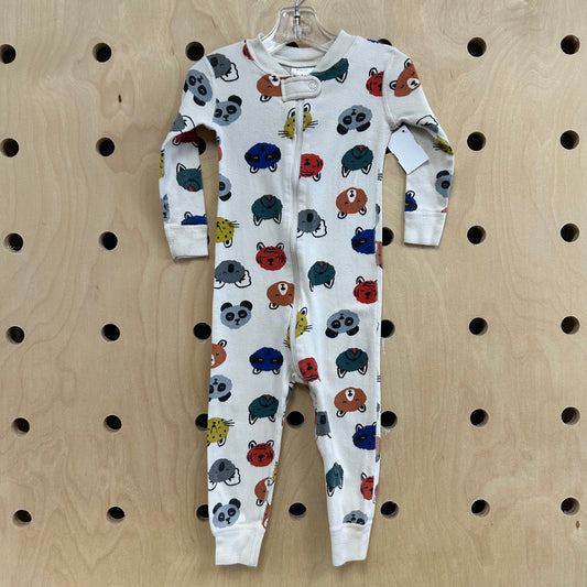 Cream Animals Zippy Pajamas