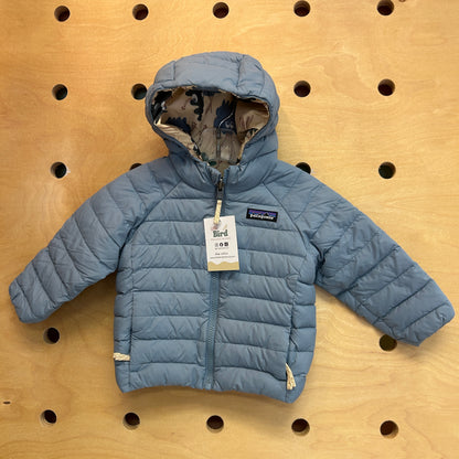 Baby Down Reversible Sweater Blue/Trees