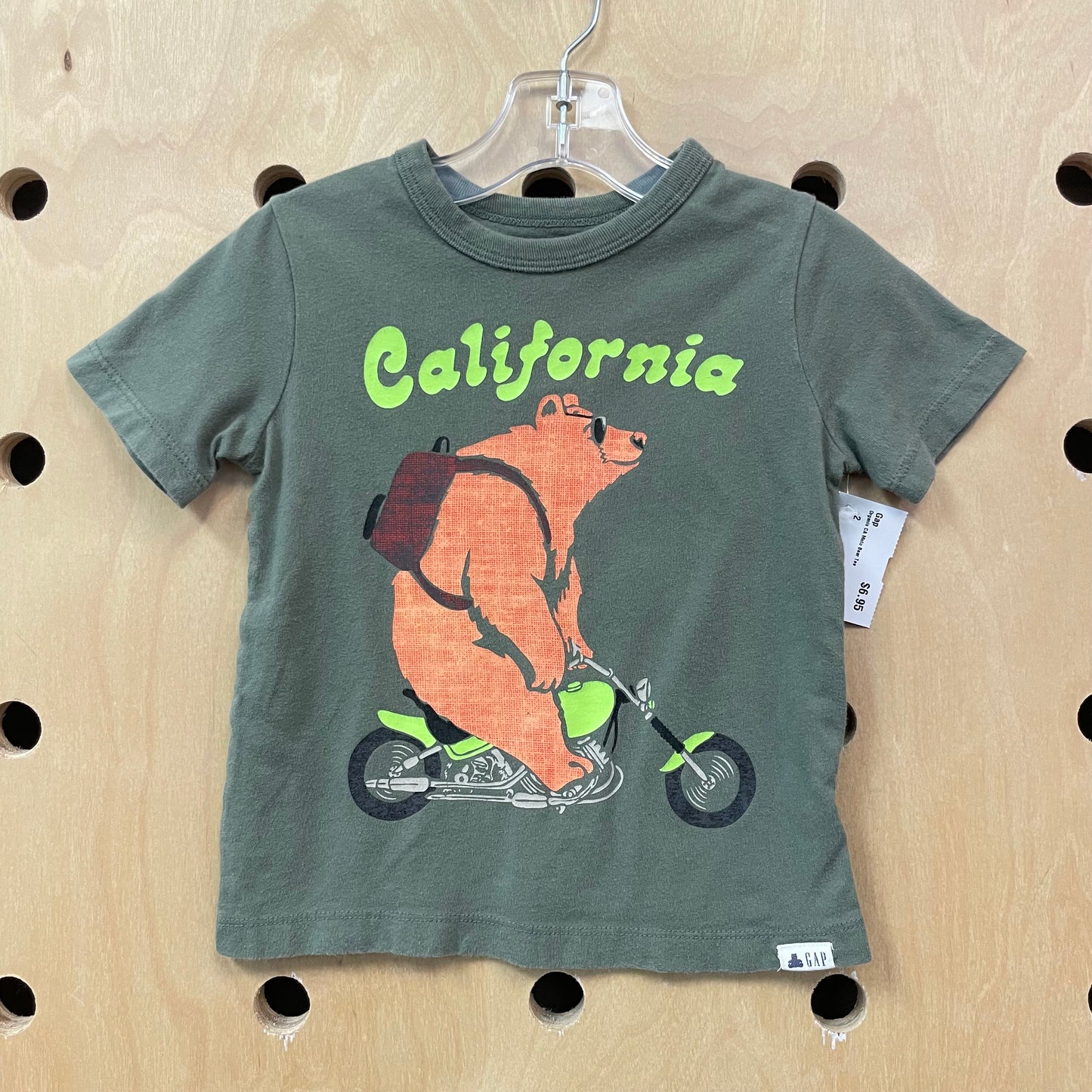 Organic CA Moto Bear Tee