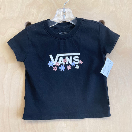 Black Floral Logo Tee