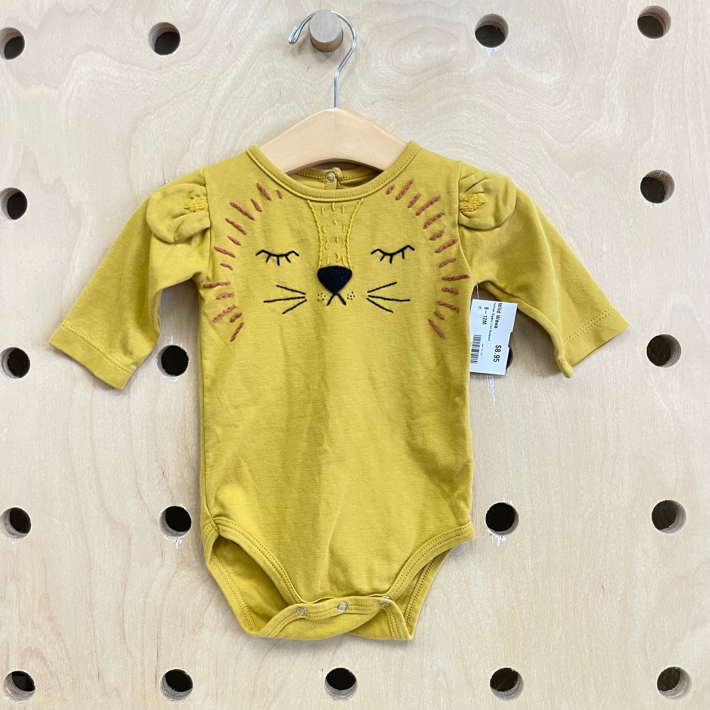 Yelllow Organic Lion Bodysuit