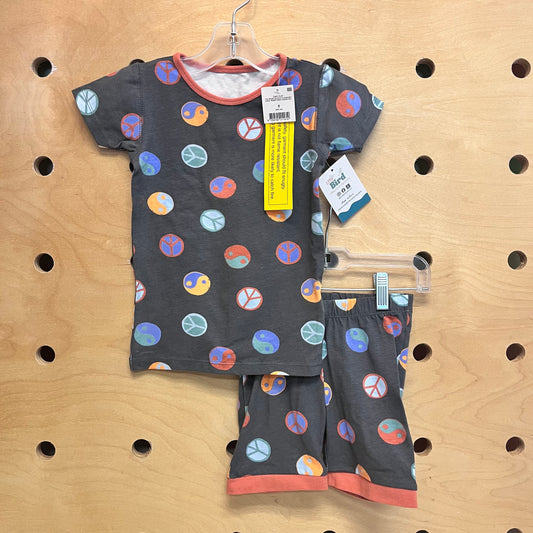 Grey Peace Out Pajamas NEW!