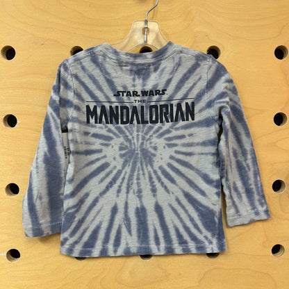 Blue Tie Dye 'Yoda' LS