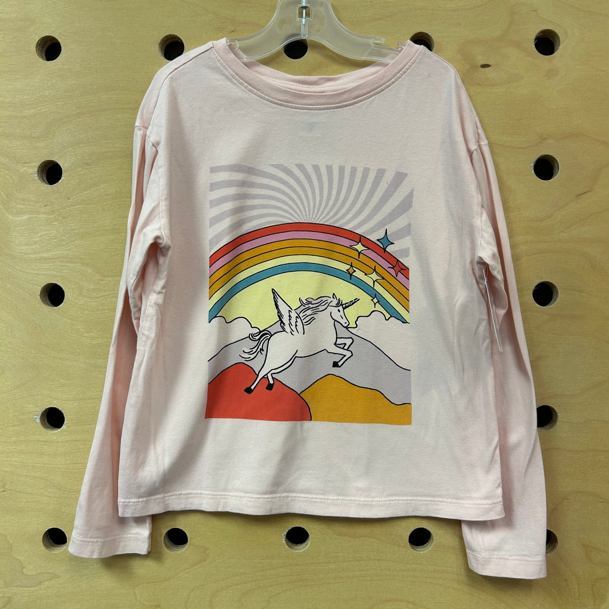 Pink Unicorn/Rainbow Cotton LS