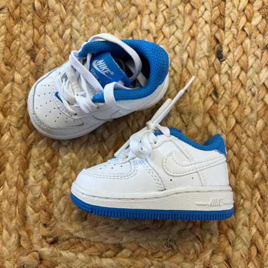 White/Blue Force 1 Sneakers NEW!