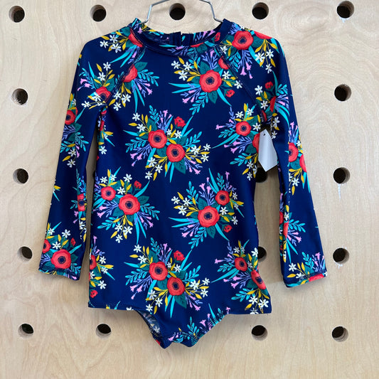 Navy Floral Swimsuit