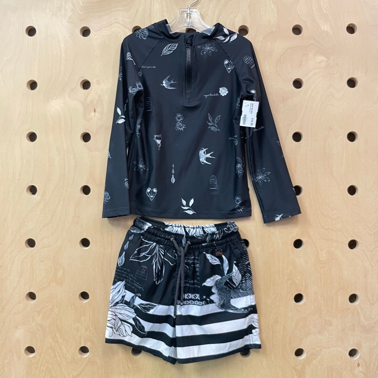 Black Leaf Swim Set