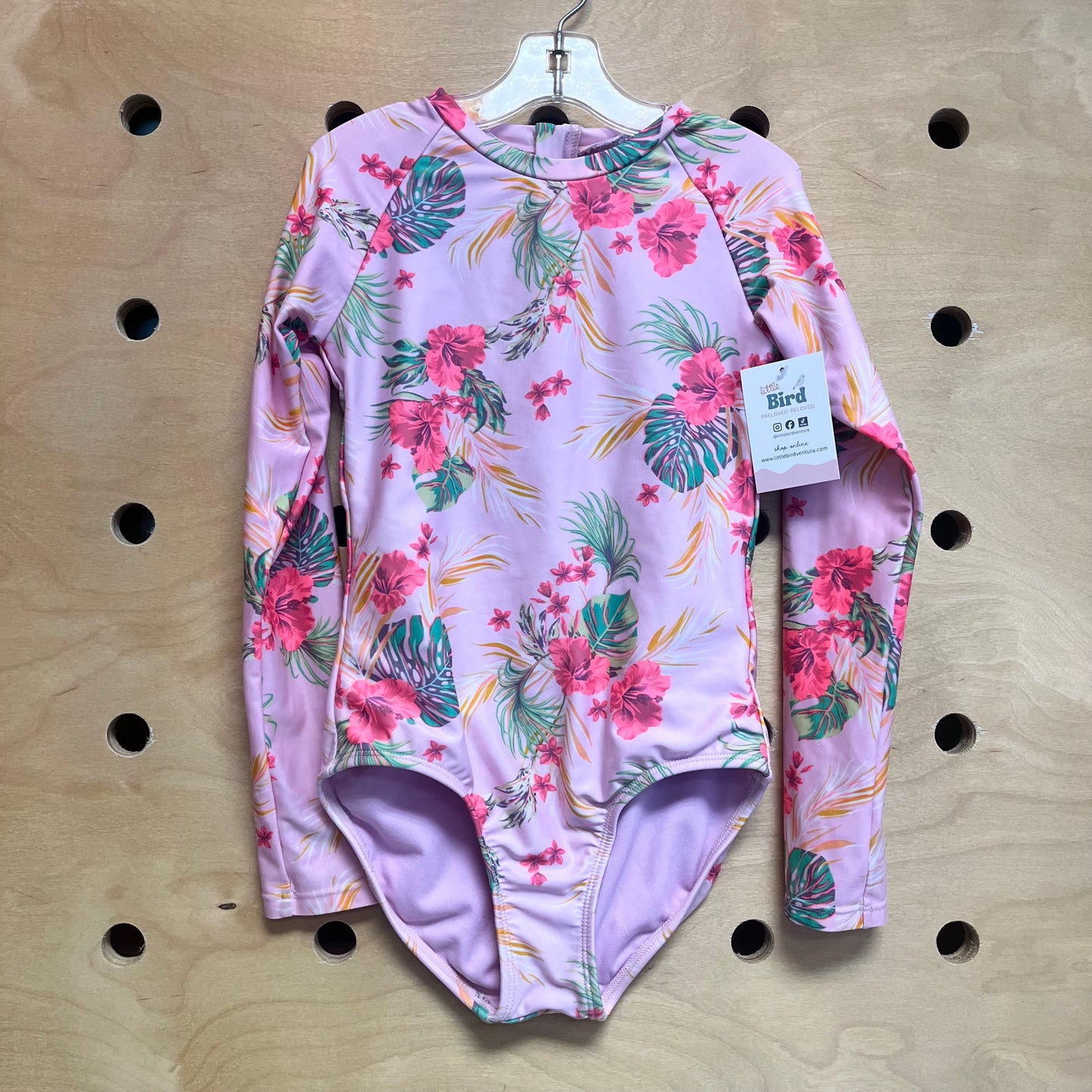 Pink Floral/Leafs Swimsuit