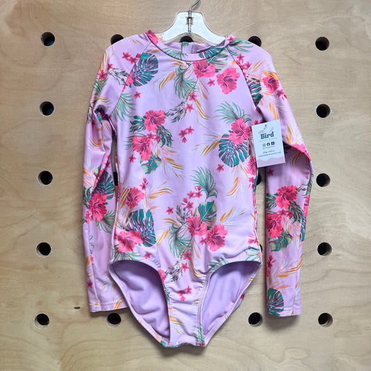 Pink Floral/Leafs Swimsuit