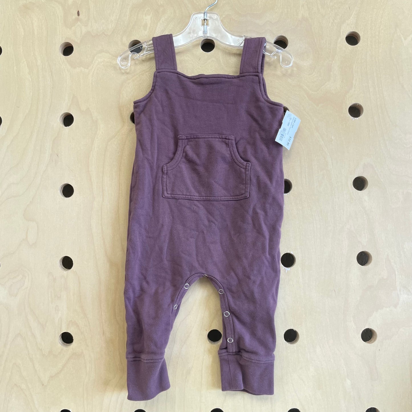 Organic Eggplant Fleece Romper